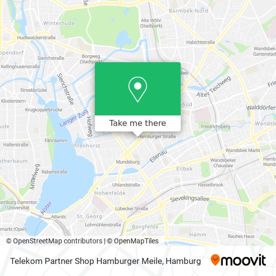 Карта Telekom Partner Shop Hamburger Meile
