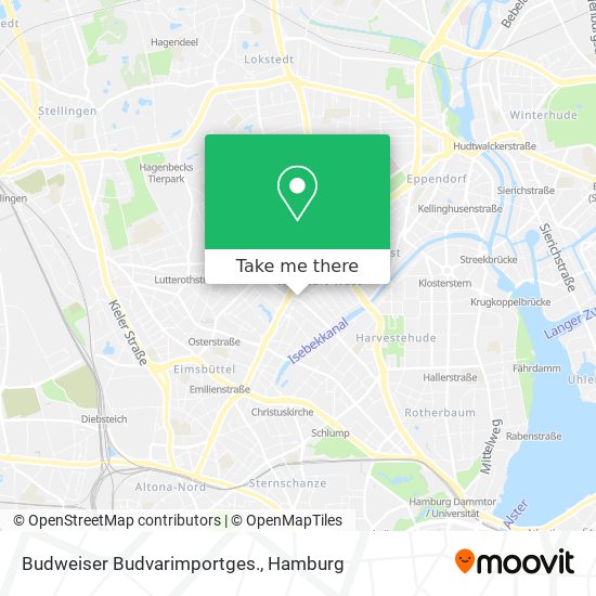 Budweiser Budvarimportges. map