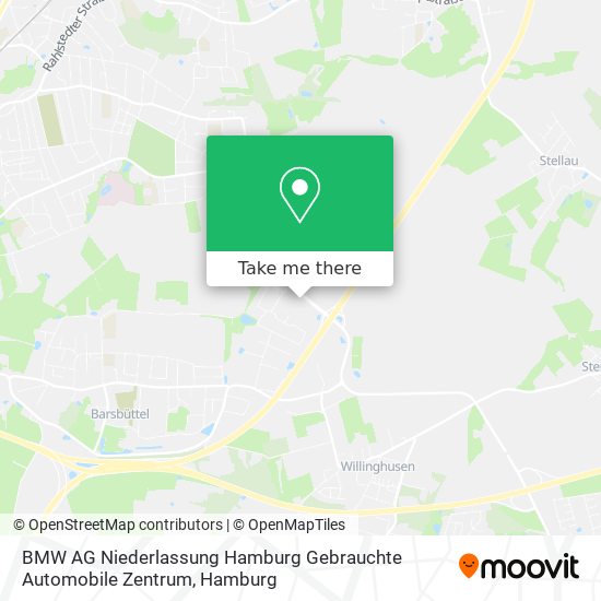 Карта BMW AG Niederlassung Hamburg Gebrauchte Automobile Zentrum