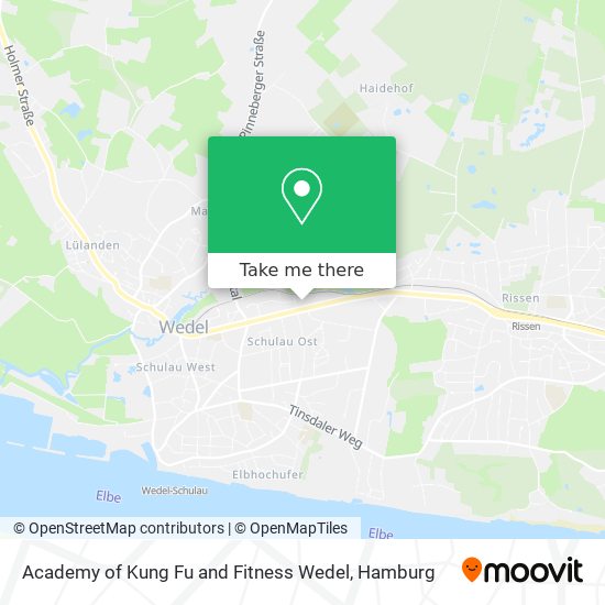 Academy of Kung Fu and Fitness Wedel map