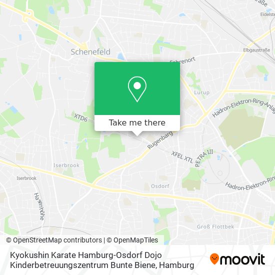 Kyokushin Karate Hamburg-Osdorf Dojo Kinderbetreuungszentrum Bunte Biene map