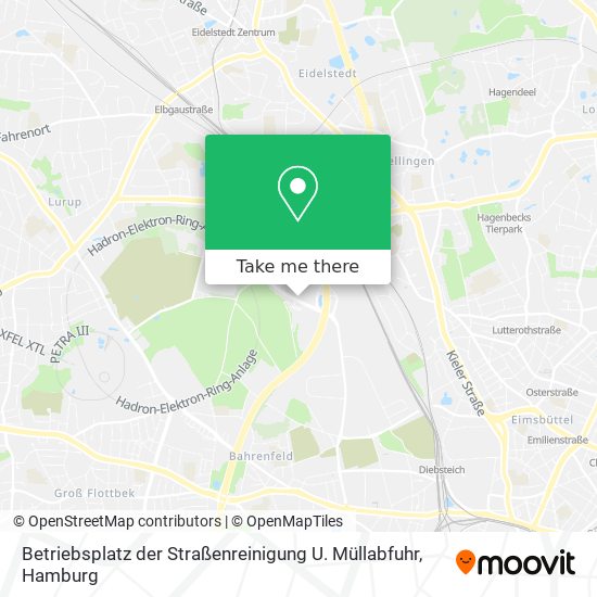 Карта Betriebsplatz der Straßenreinigung U. Müllabfuhr