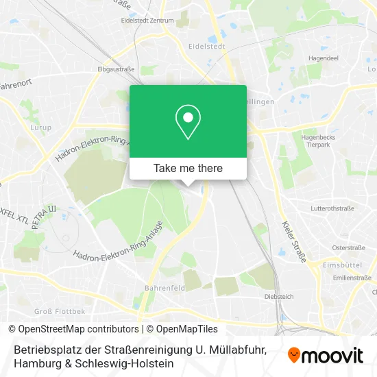 Карта Betriebsplatz der Straßenreinigung U. Müllabfuhr
