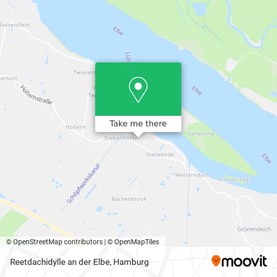 Reetdachidylle an der Elbe map