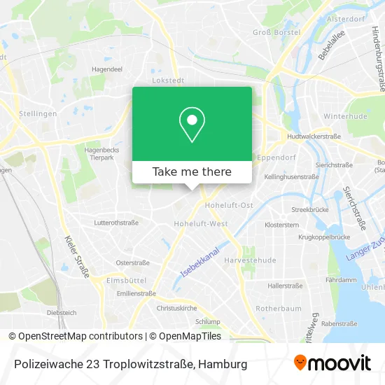 Карта Polizeiwache 23 Troplowitzstraße