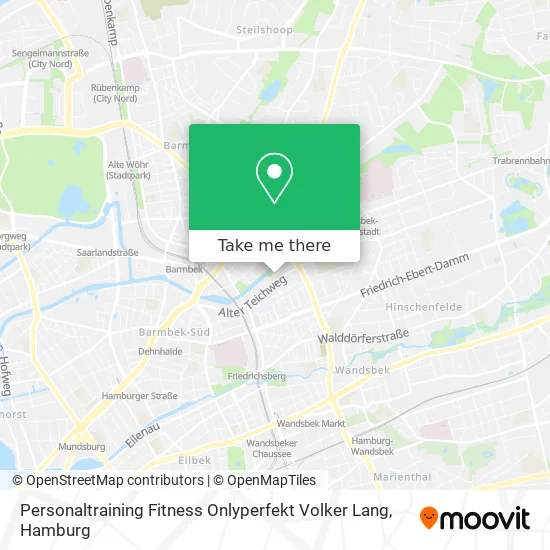 Карта Personaltraining Fitness Onlyperfekt Volker Lang