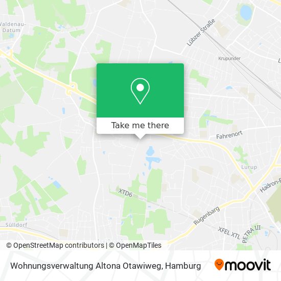 Wohnungsverwaltung Altona Otawiweg map