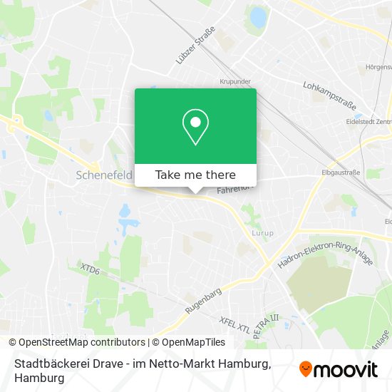 Карта Stadtbäckerei Drave - im Netto-Markt Hamburg