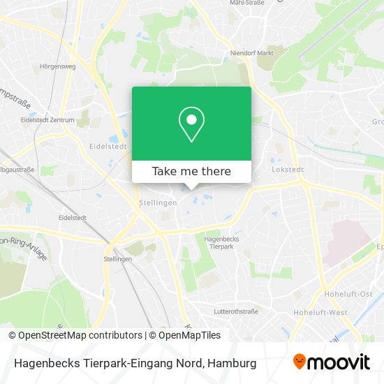 Hagenbecks Tierpark-Eingang Nord map