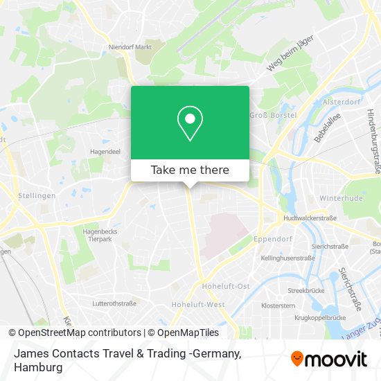 Карта James Contacts Travel & Trading -Germany