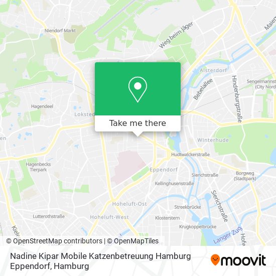 Карта Nadine Kipar Mobile Katzenbetreuung Hamburg Eppendorf