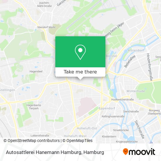 Карта Autosattlerei Hanemann Hamburg