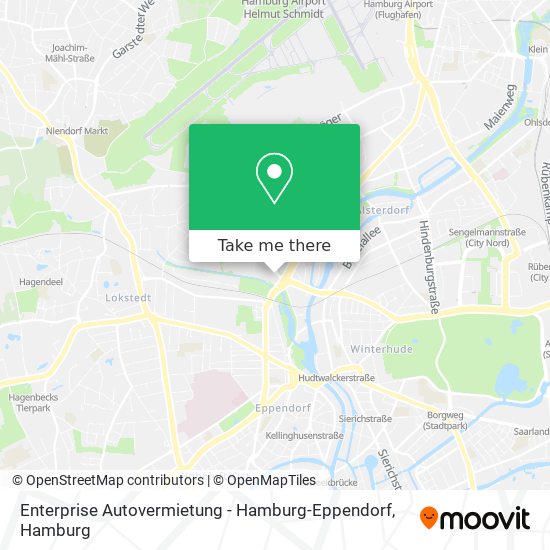 Enterprise Autovermietung - Hamburg-Eppendorf map