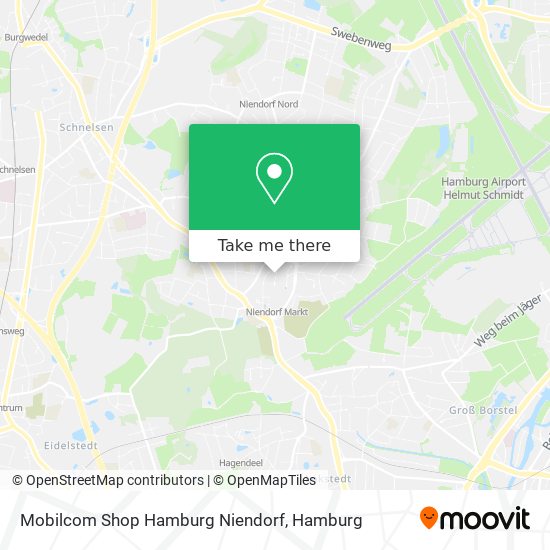 Карта Mobilcom Shop Hamburg Niendorf