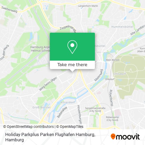 Holiday Parkplus Parken Flughafen Hamburg map