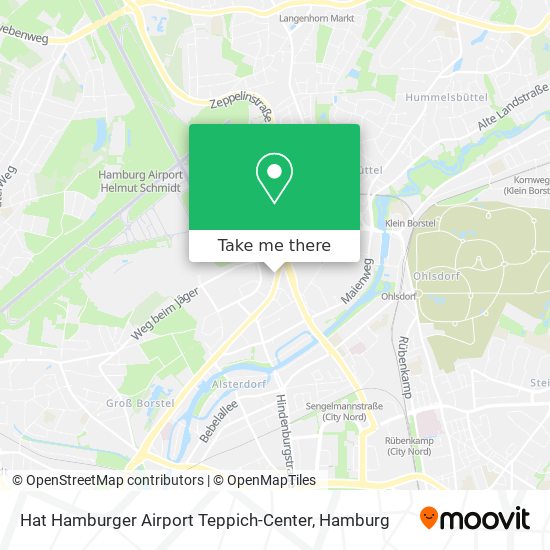 Hat Hamburger Airport Teppich-Center map