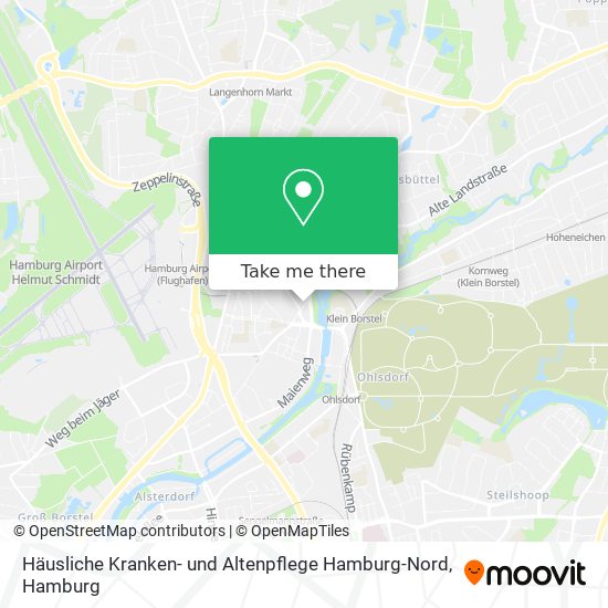 Карта Häusliche Kranken- und Altenpflege Hamburg-Nord