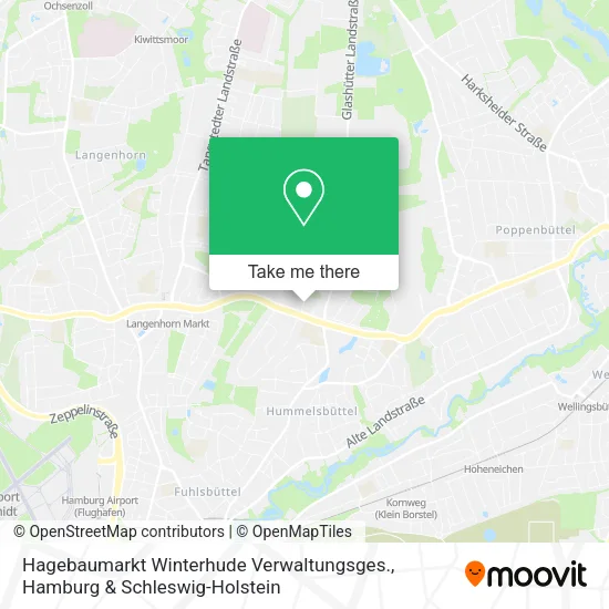 Карта Hagebaumarkt Winterhude Verwaltungsges.