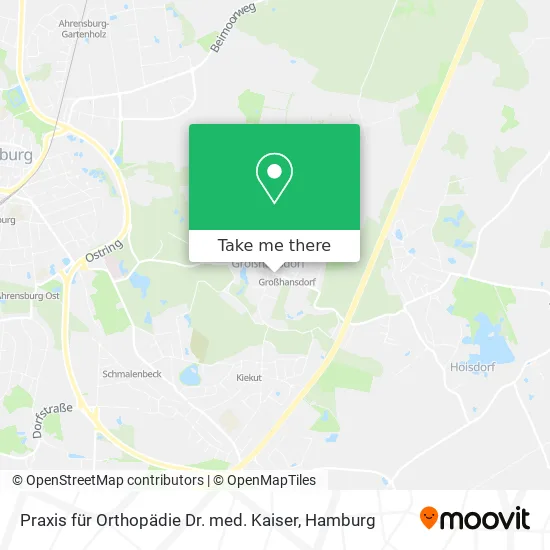 Praxis für Orthopädie Dr. med. Kaiser map