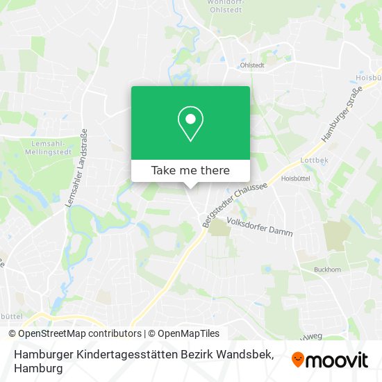 Карта Hamburger Kindertagesstätten Bezirk Wandsbek