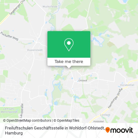Карта Freiluftschulen Geschäftsstelle in Wohldorf-Ohlstedt