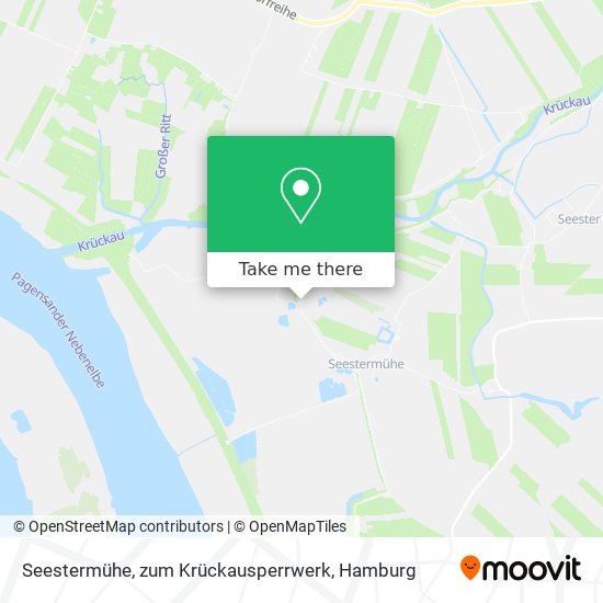 Seestermühe, zum Krückausperrwerk map