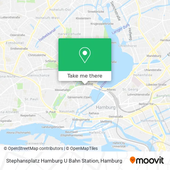 Карта Stephansplatz Hamburg U Bahn Station
