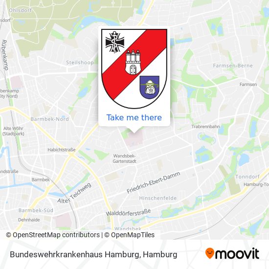 Bundeswehrkrankenhaus Hamburg map