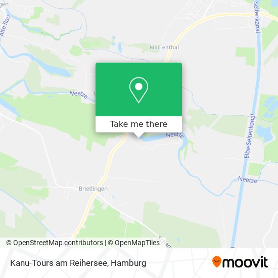 Kanu-Tours am Reihersee map