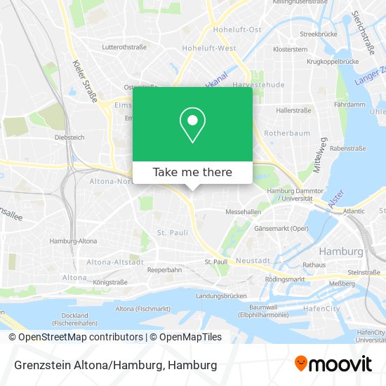 Grenzstein Altona/Hamburg map