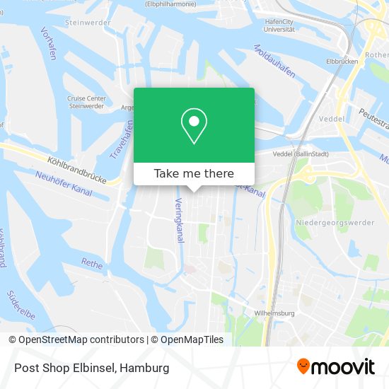 Post Shop Elbinsel map