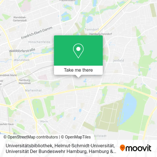 Карта Universitätsbibliothek, Helmut-Schmidt-Universität, Universität Der Bundeswehr Hamburg