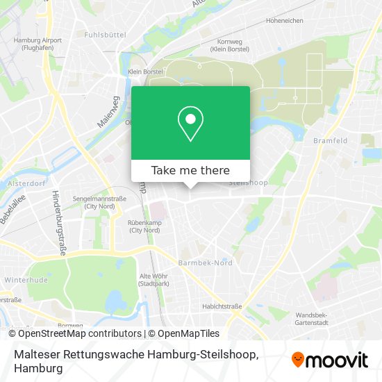 Malteser Rettungswache Hamburg-Steilshoop map