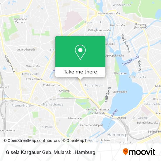 Gisela Kargauer Geb. Mularski map
