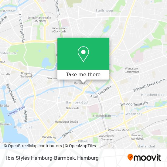 Ibis Styles Hamburg-Barmbek map