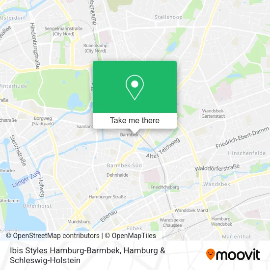 Ibis Styles Hamburg-Barmbek map