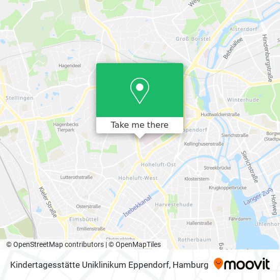 Карта Kindertagesstätte Uniklinikum Eppendorf