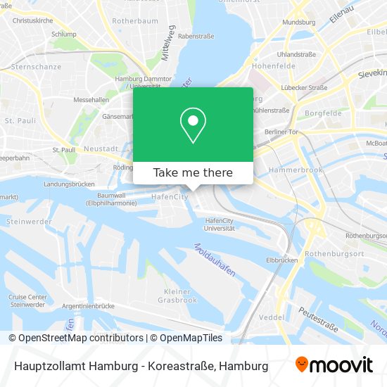 Hauptzollamt Hamburg - Koreastraße map