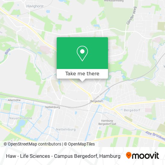 Haw - Life Sciences - Campus Bergedorf map