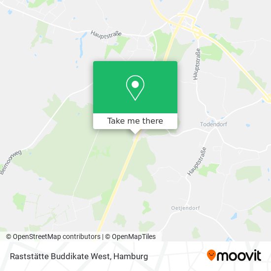 Raststätte Buddikate West map