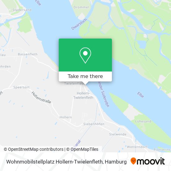 Карта Wohnmobilstellplatz Hollern-Twielenfleth