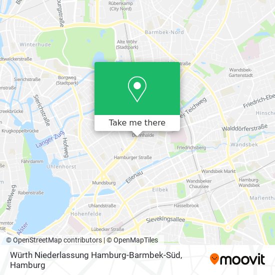 Würth Niederlassung Hamburg-Barmbek-Süd map