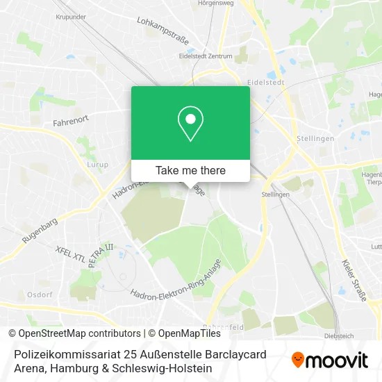 Карта Polizeikommissariat 25 Außenstelle Barclaycard Arena