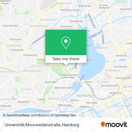 Карта Universität/Moorweidenstraße