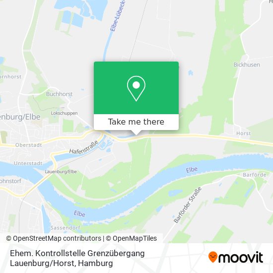 Карта Ehem. Kontrollstelle Grenzübergang Lauenburg / Horst
