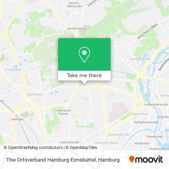 Карта Thw Ortsverband Hamburg-Eimsbüttel