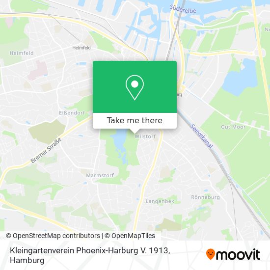 Kleingartenverein Phoenix-Harburg V. 1913 map