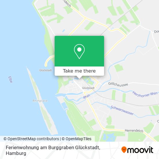 Карта Ferienwohnung am Burggraben Glückstadt