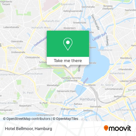 Hotel Bellmoor map