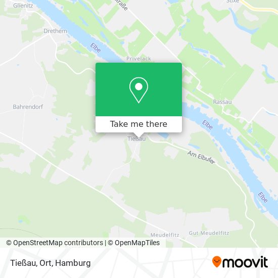 Tießau, Ort map